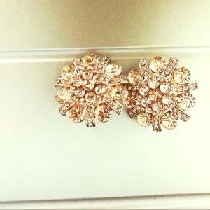 Clip rose gold earrings